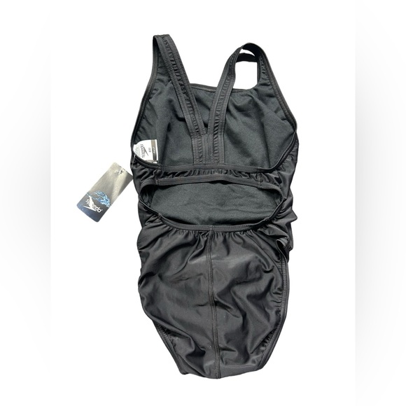 SPEEDO PRO LT black swim training athletic one piece swimsuit 6/32 NWT - Picture 4 of 4